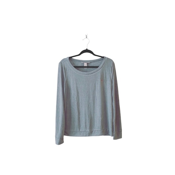 Victoria’s Secret Light Gray Embroidered Bow Lounge Pajama Top Small Women’s - Picture 1 of 8